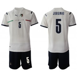 Camisola Itália Manuel Locatelli 5 Criança Equipamento Segundo 2021-2022 Manga Curta